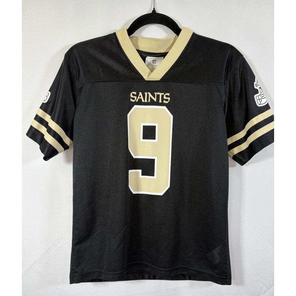 NFL Team apparel youth L 12-14 jersey New orleans saints #9 drew brees